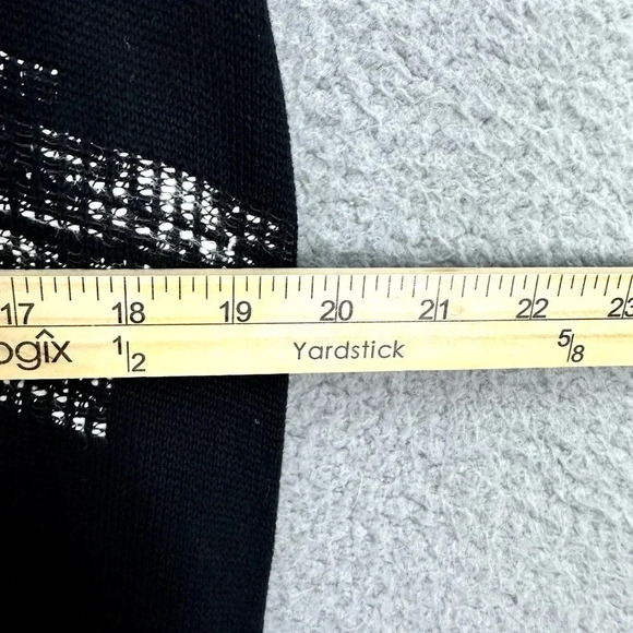 Chico's Cardigan Womens Small Black Open Front Sleeveless Longline Tweed‎ Boho - Picture 5 of 6